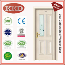 Eco Friendly Steel Wooden Door JKD-X06(F) with Glass Inserted